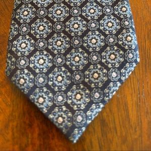 Canali silk tie blue patterns